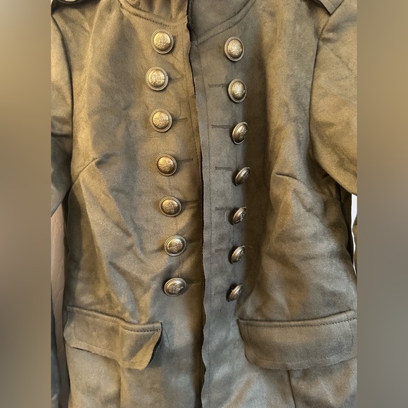 Green jacket with gold buttons, size medium - Picture 2 of 4